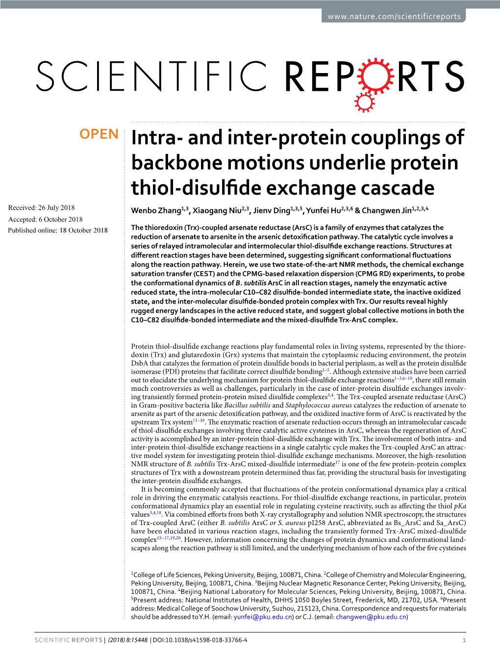 And Inter-Protein Couplings of Backbone Motions Underlie