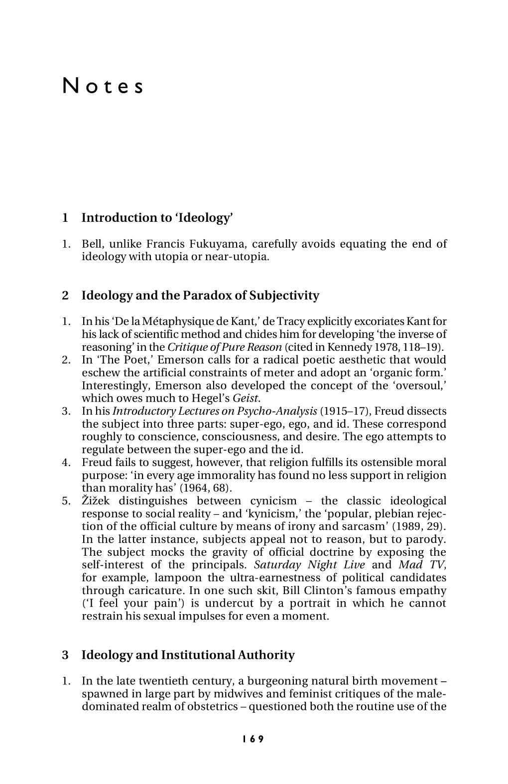 1 Introduction to 'Ideology' 2 Ideology and the Paradox of Subjectivity 3