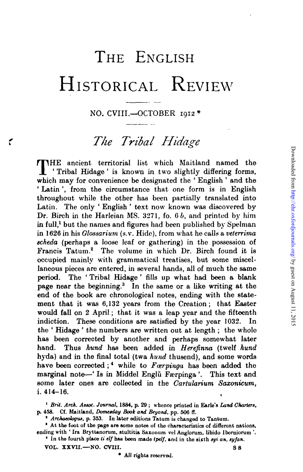 The English Historical Review