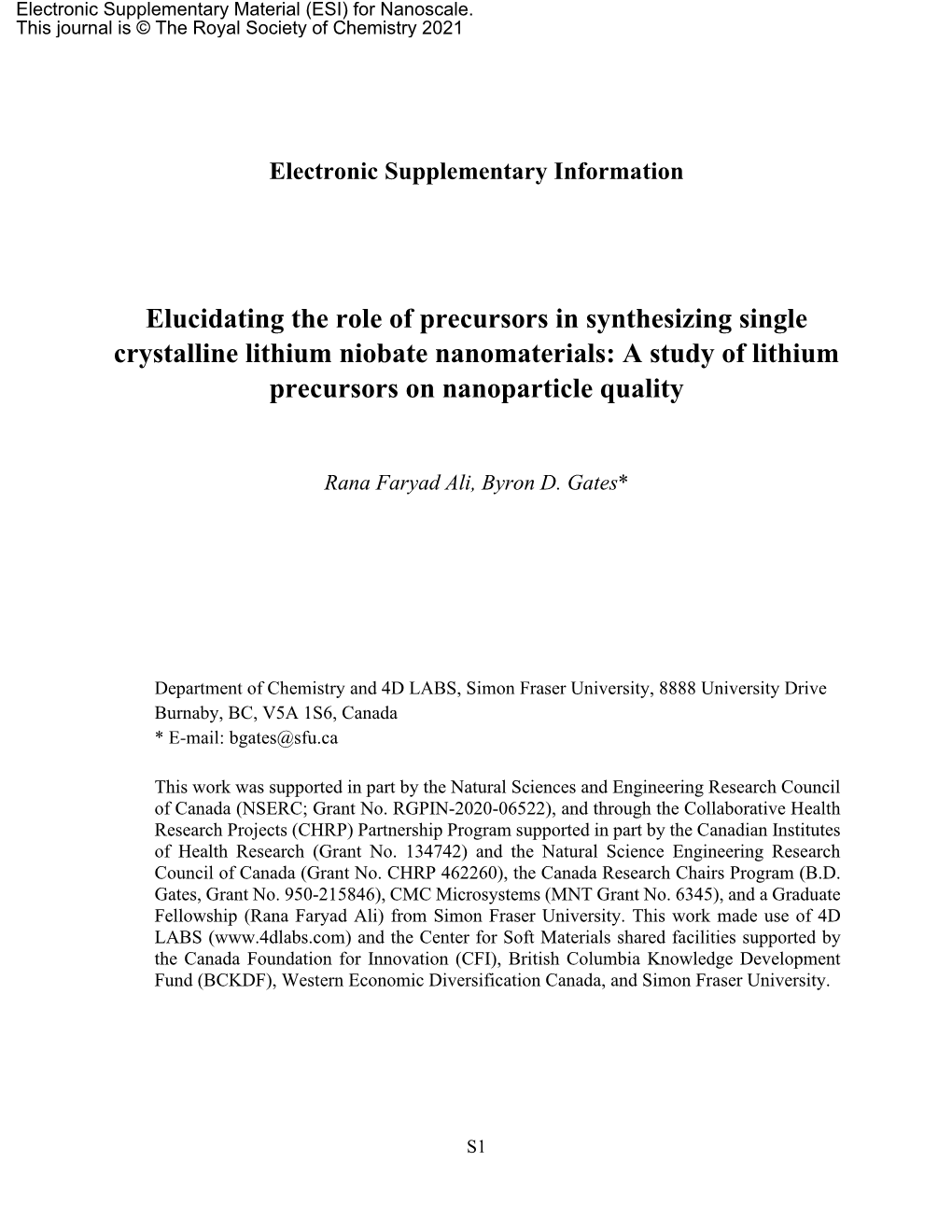 A Study of Lithium Precursors on Nanoparticle Quality