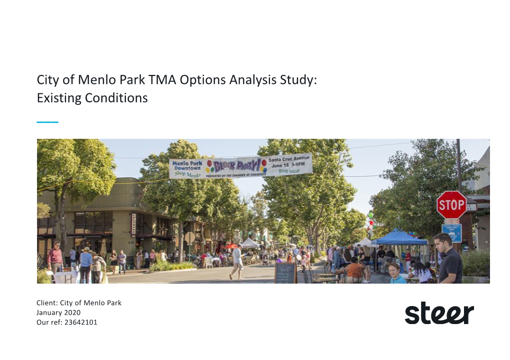 City of Menlo Park TDM Existing Conditions