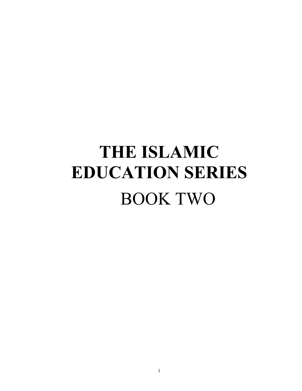 The Islamic Education Series Book