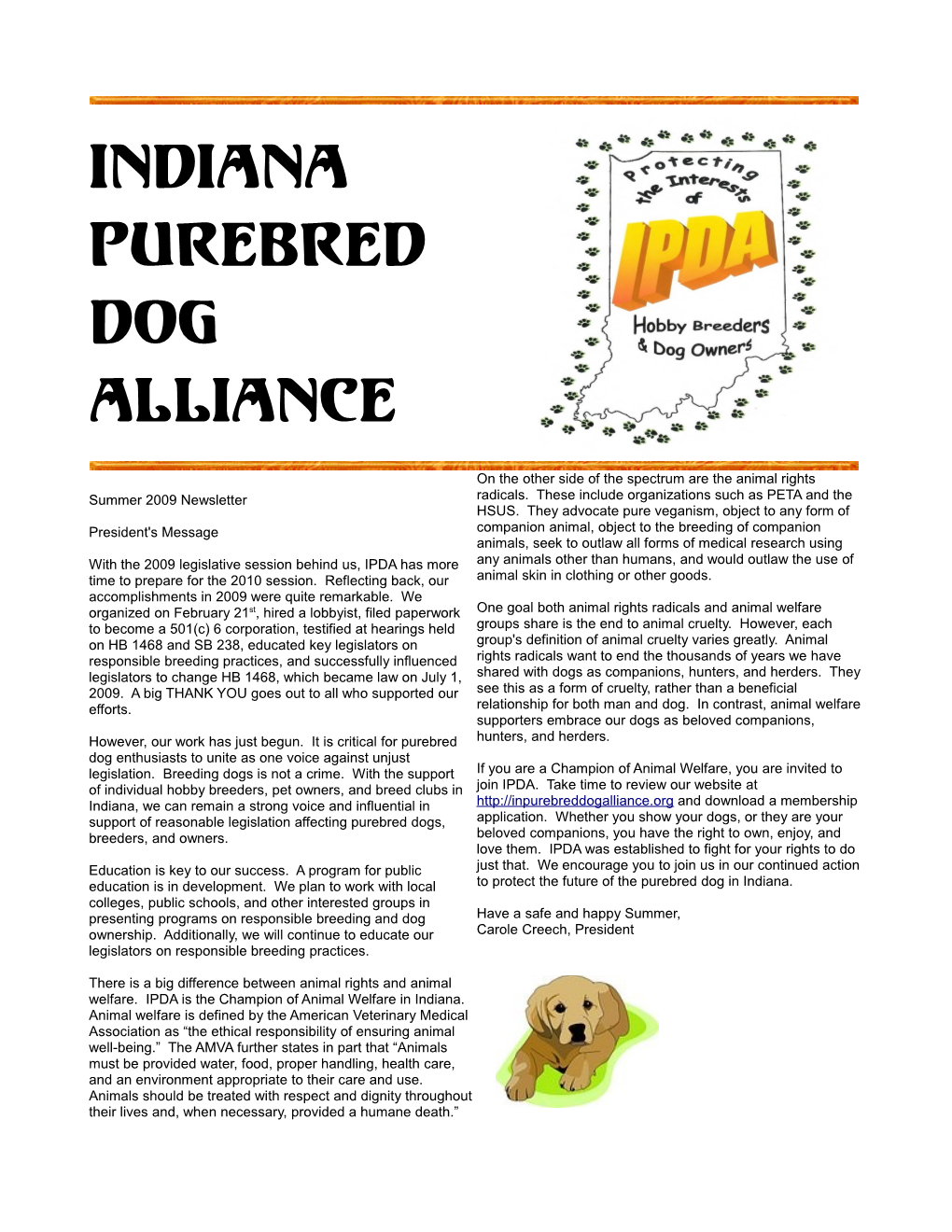 Indiana Purebred Dog Alliance