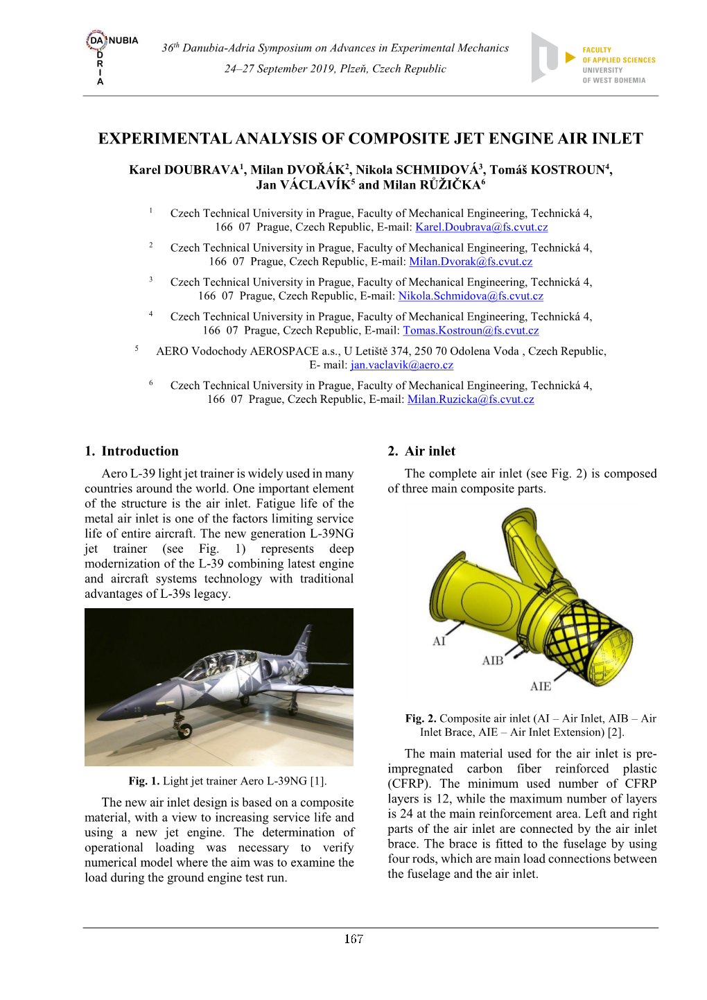 Experimental Analysis of Composite Jet Engine Air Inlet