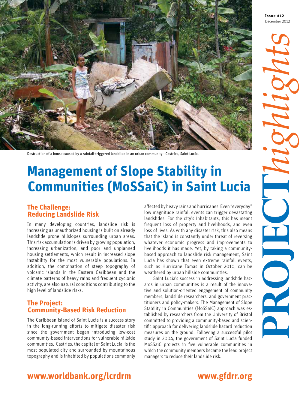 Management of Slope Stability in Saint Lucia