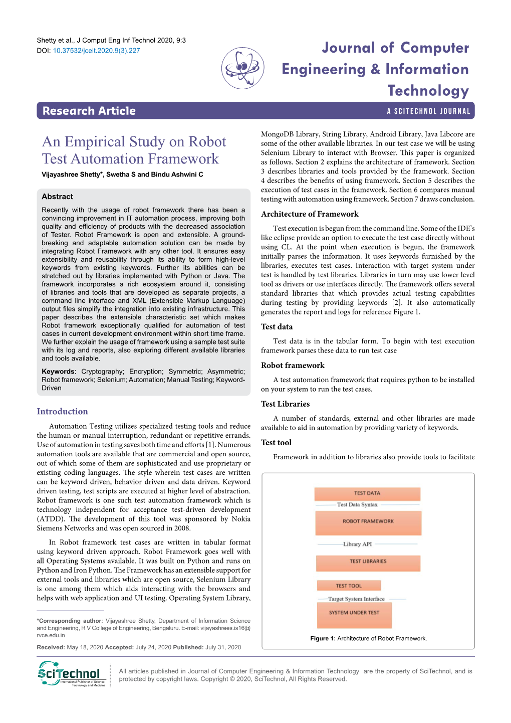 An Empirical Study on Robot Test Automation Framework