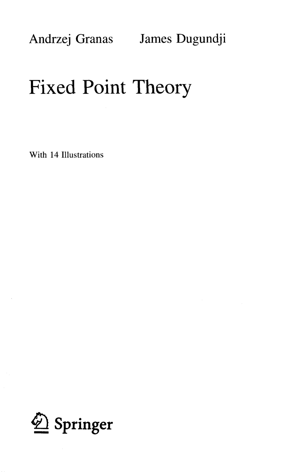 Fixed Point Theory