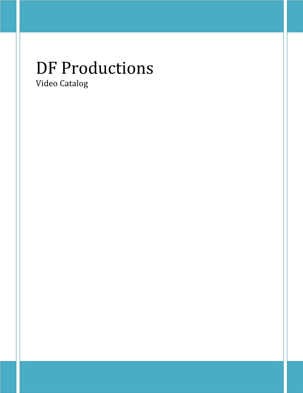 DF Productions Video Catalog