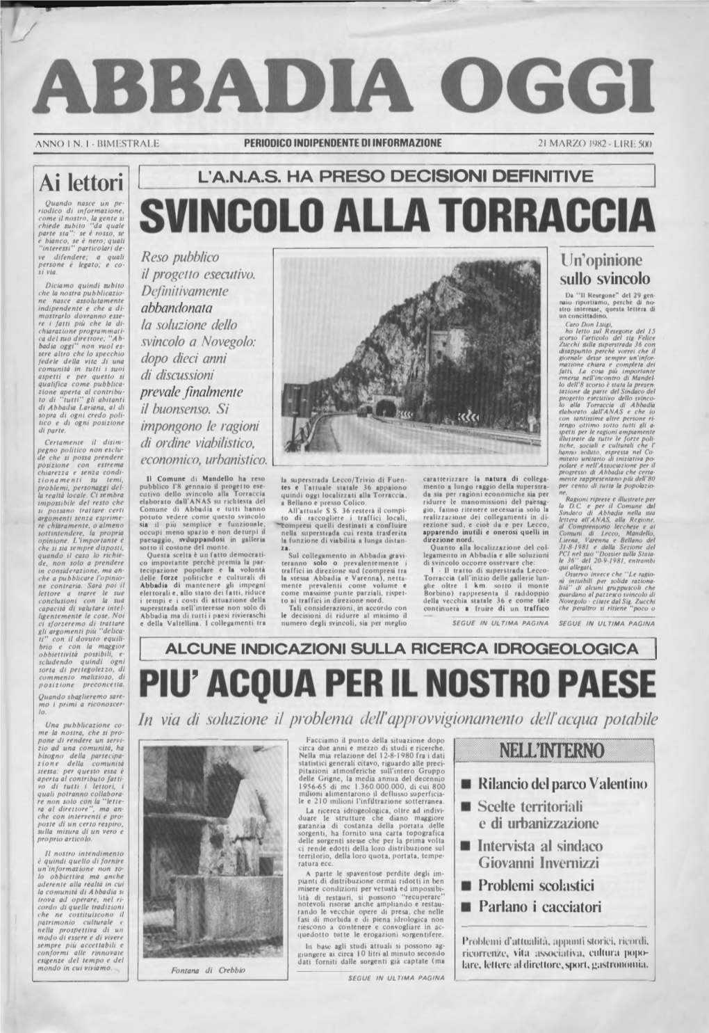 Abbadia Oggi – 1982