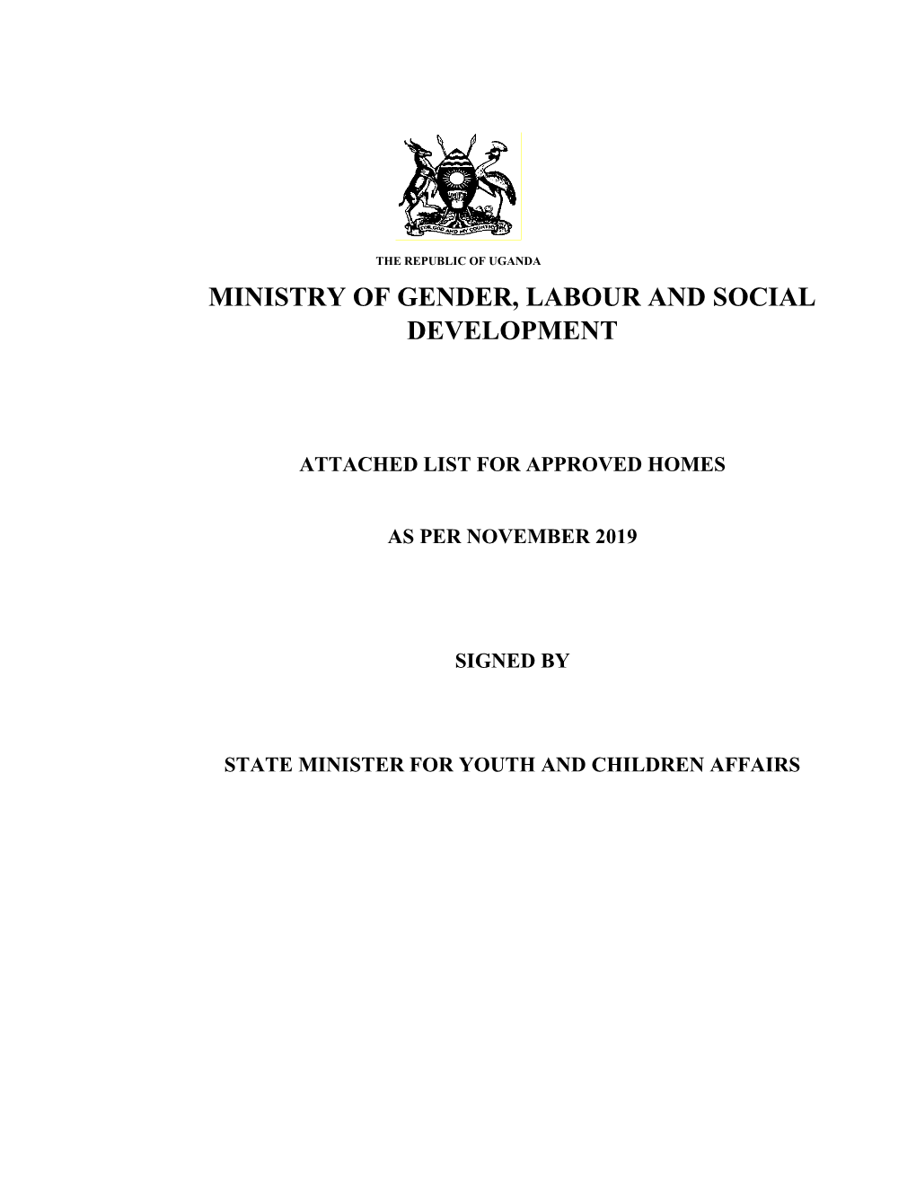 Ministry of Gender, Labour and Social Development