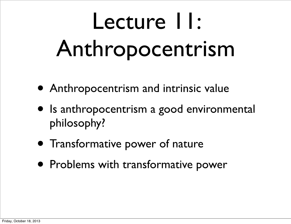 Anthropocentrism