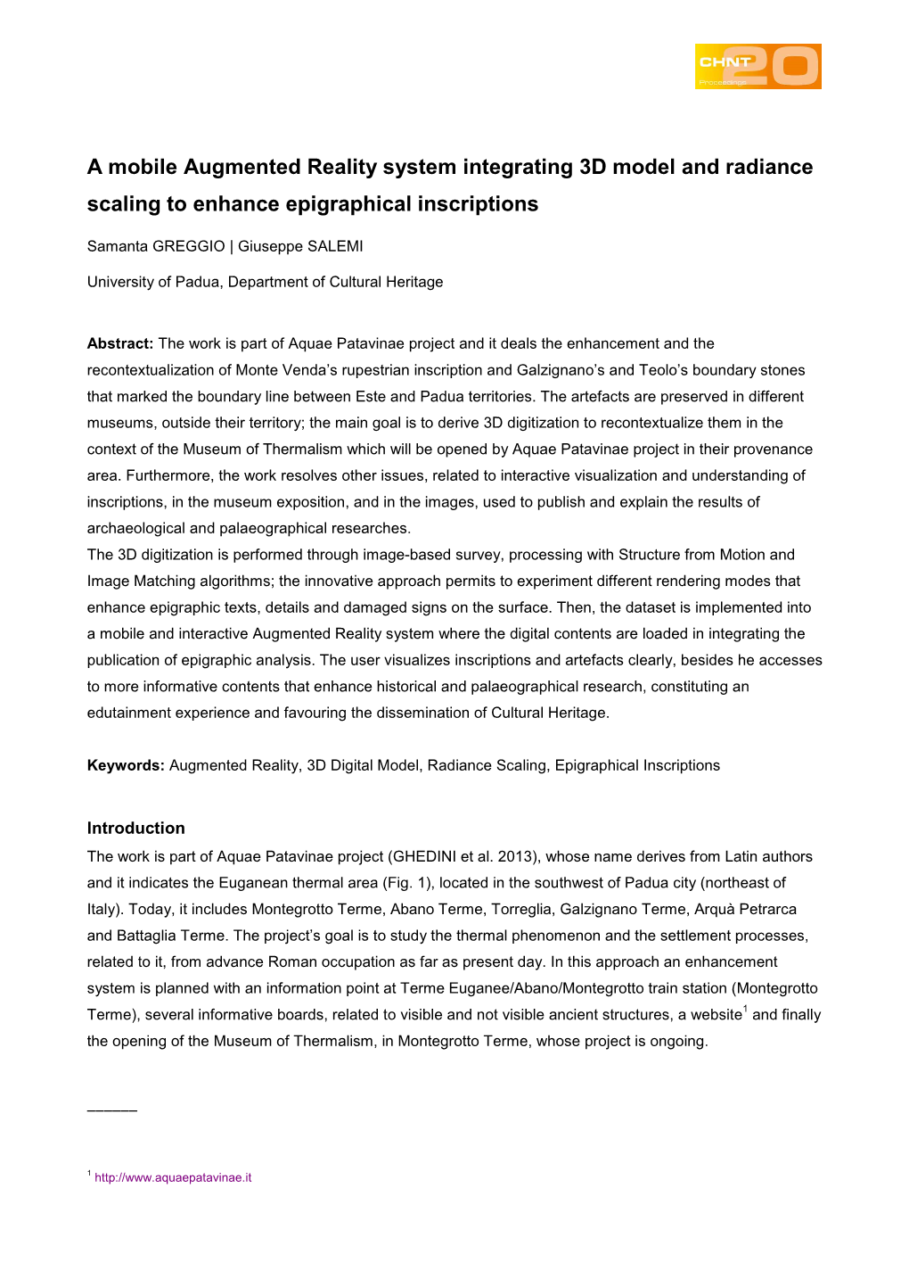 A Mobile Augmented Reality System Integrating 3D Model and Radiance Scaling to Enhance Epigraphical Inscriptions