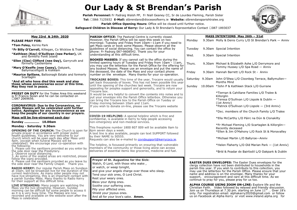 Our Lady & St Brendan's Parish