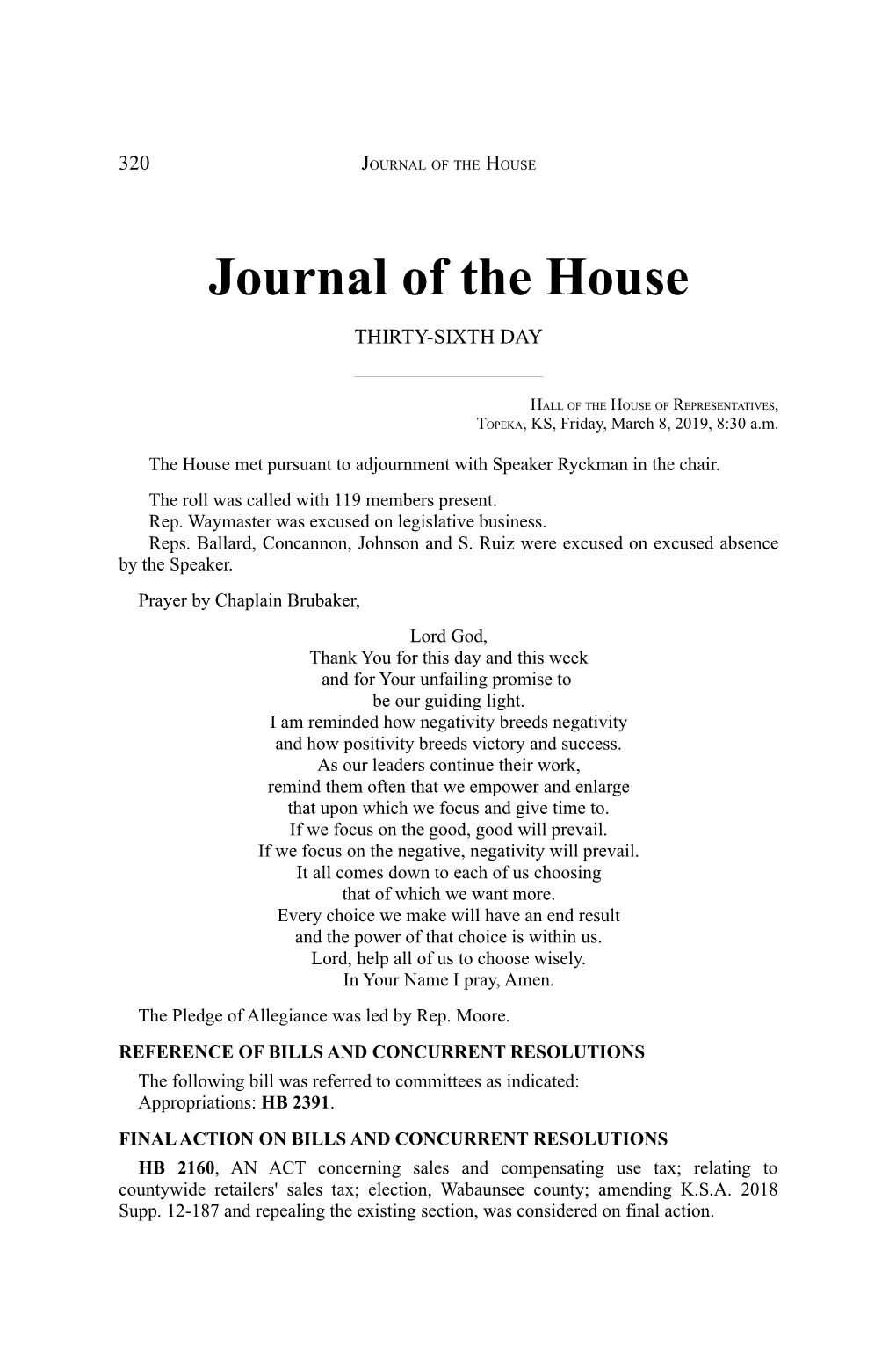 Journal of the House