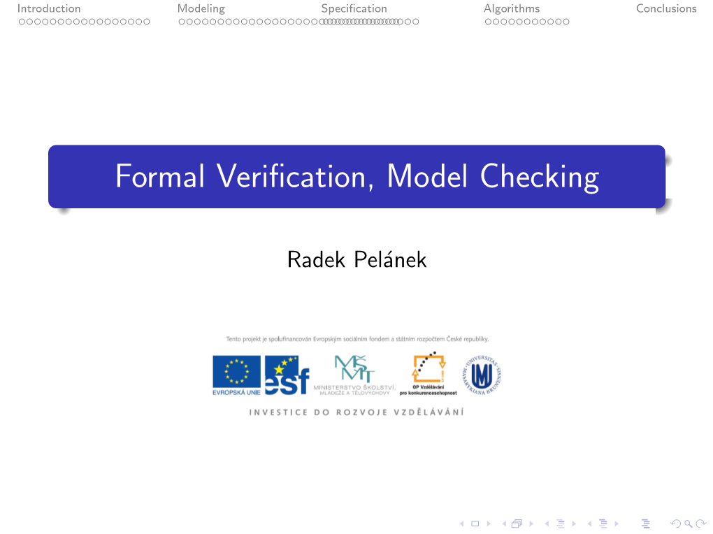 Formal Verification, Model Checking