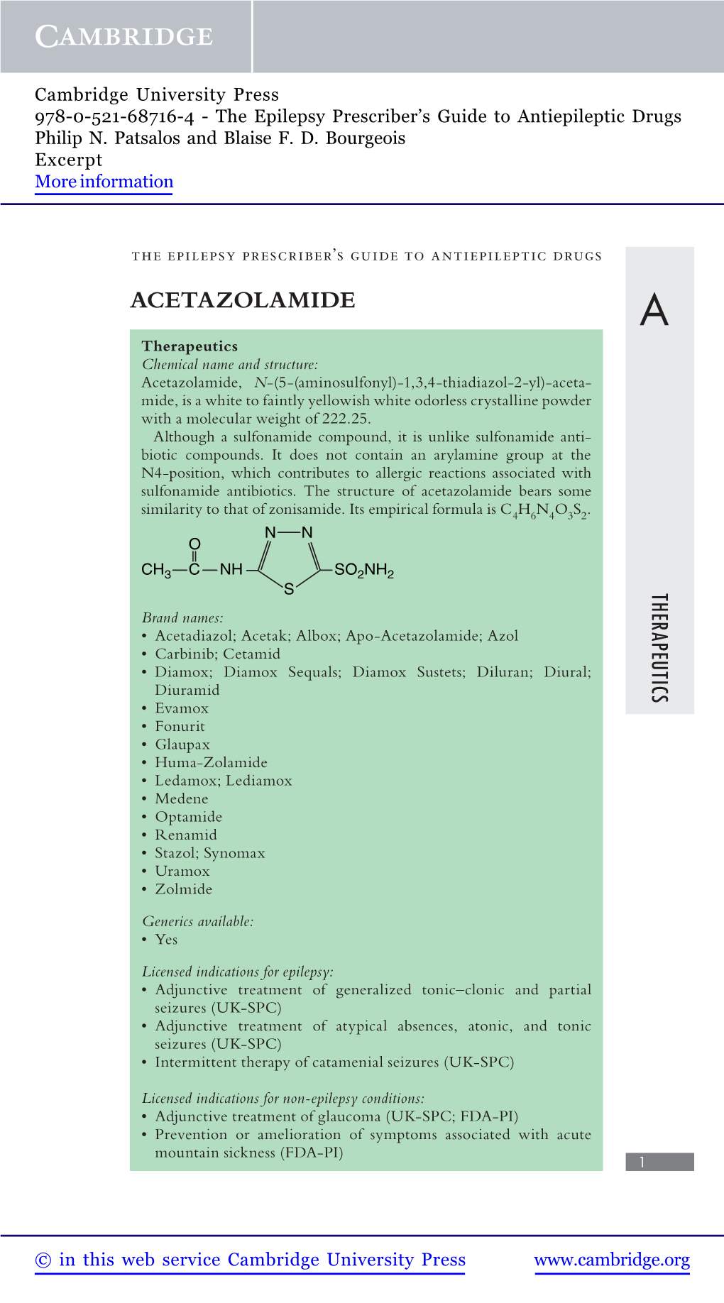 Acetazolamide