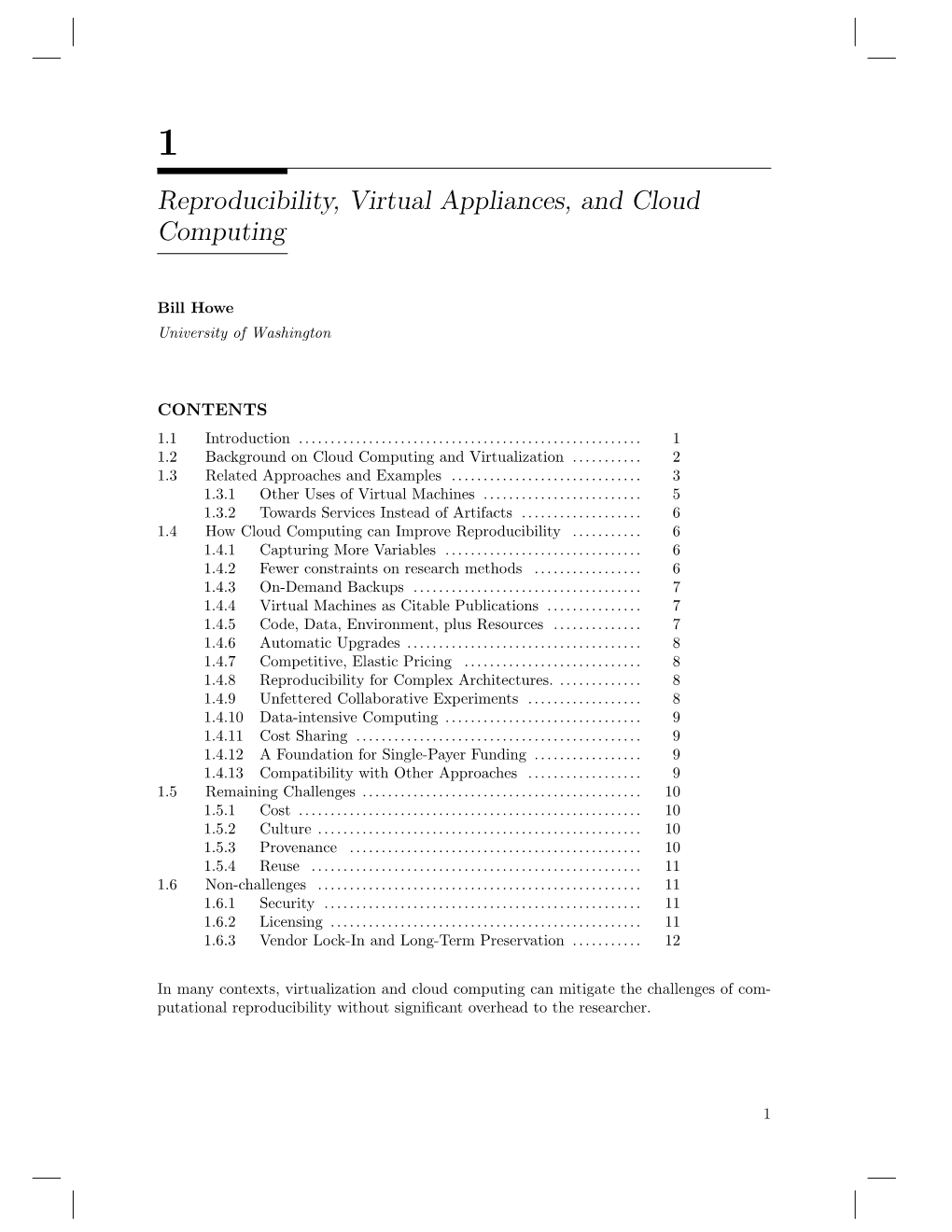 Reproducibility, Virtual Appliances, and Cloud Computing