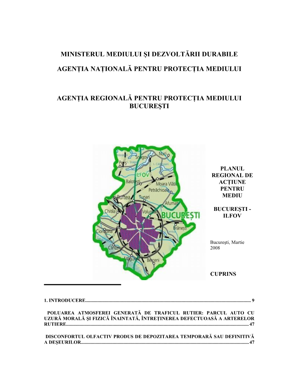 Planul Regional De Actiune Pentru Mediu Bucuresti-Ilfov