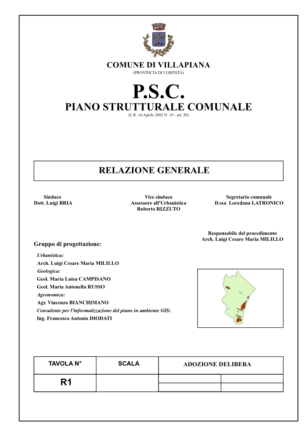 P.S.C. Piano Strutturale Comunale (L.R