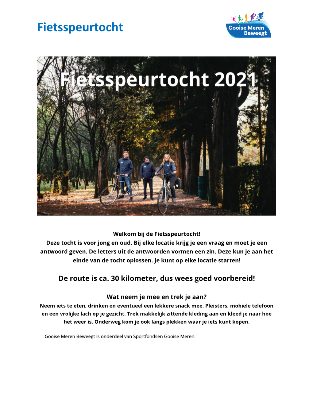 Fietsspeurtocht