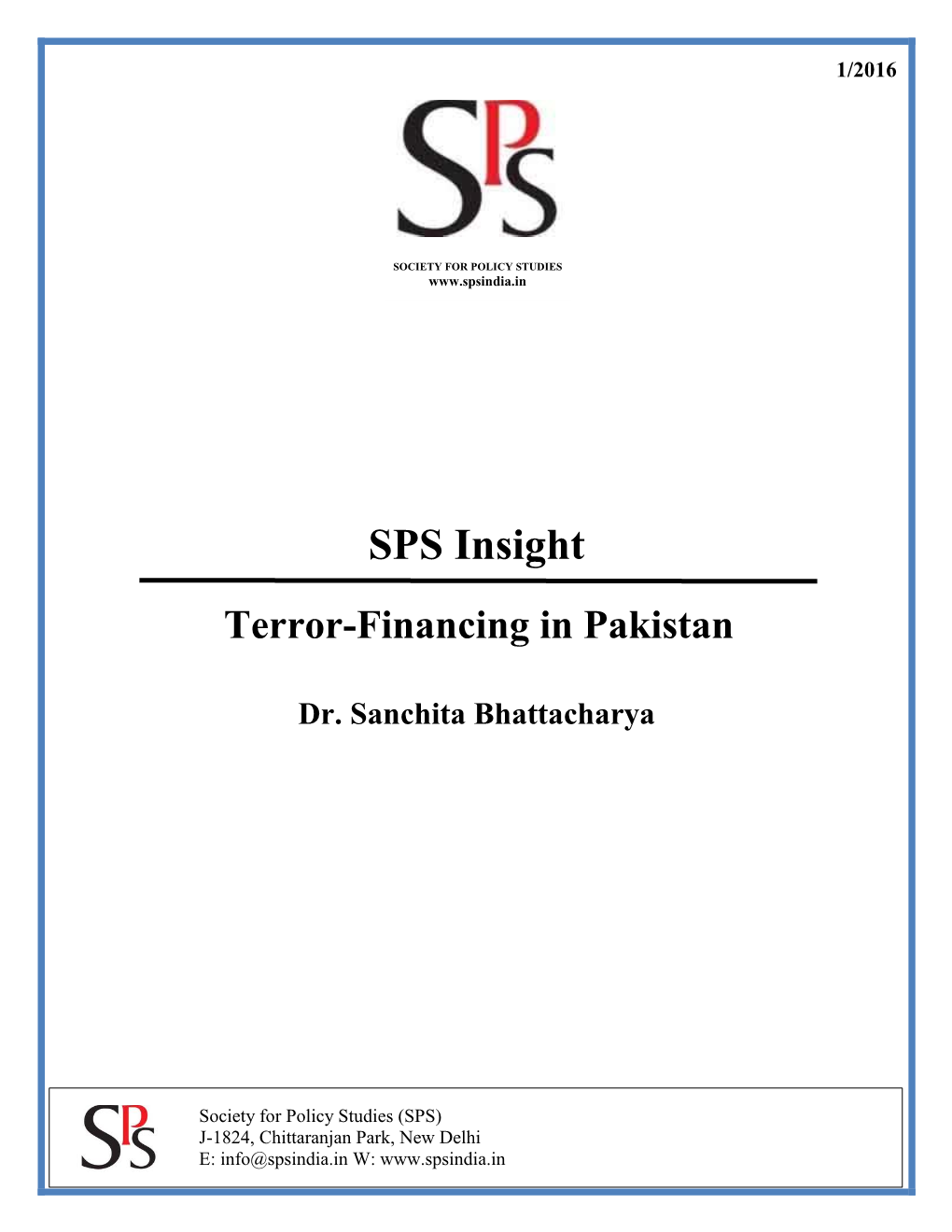 Terror-Financing in Pakistan