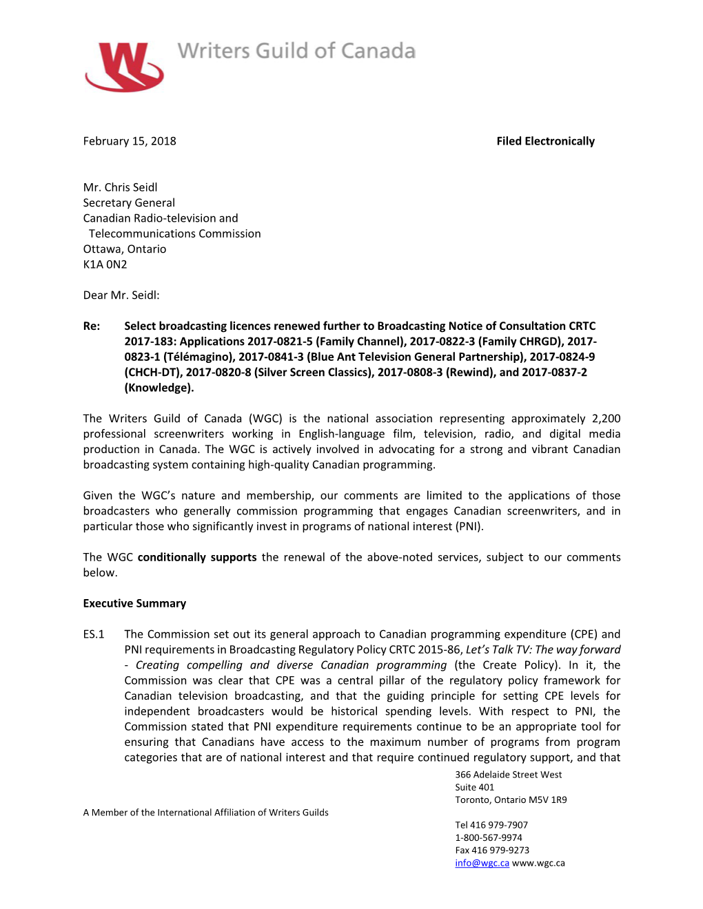 Independent Broadcaster Licence Renewals