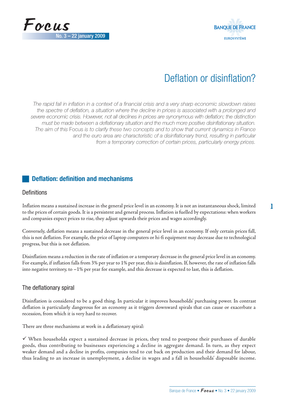 Deflation Or Disinflation?