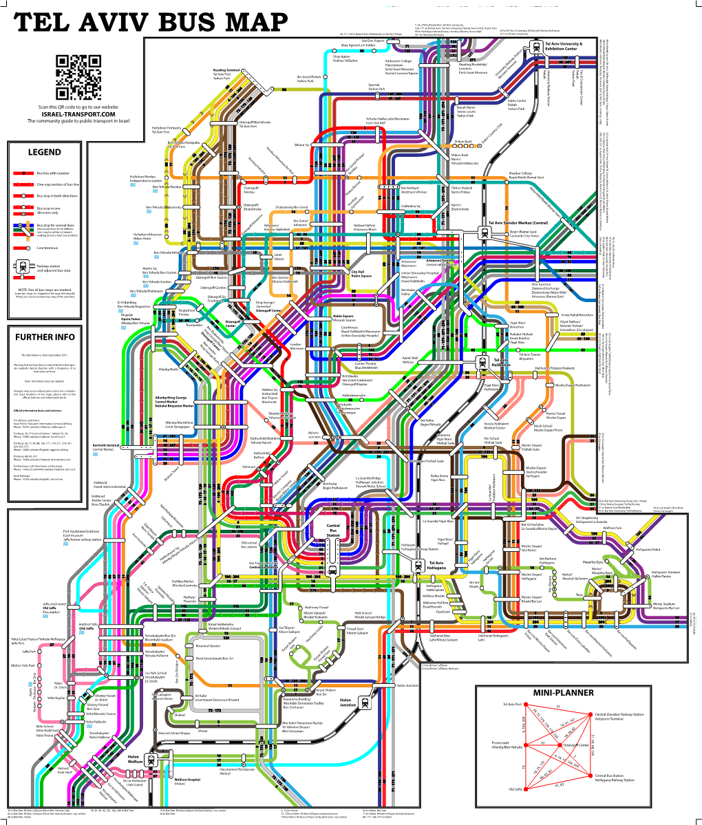 Tel Aviv Bus Map 2011-09-20 Copy