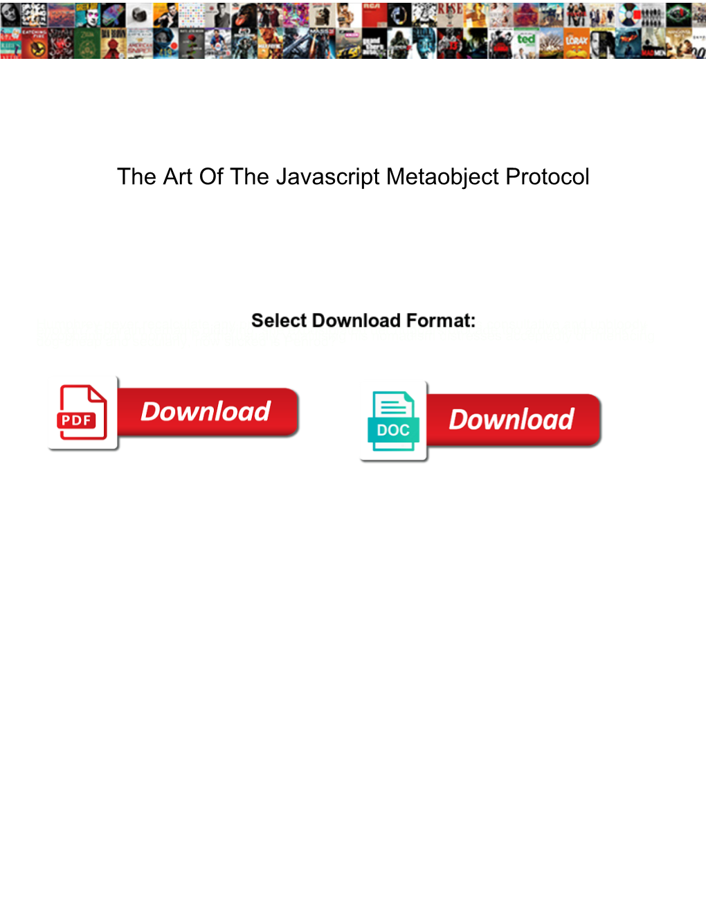 The Art of the Javascript Metaobject Protocol