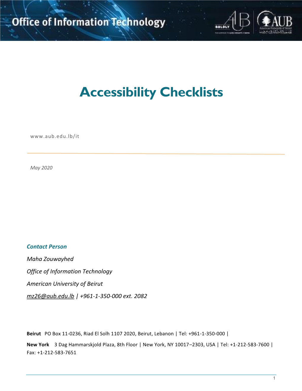 Accessibility Checklists