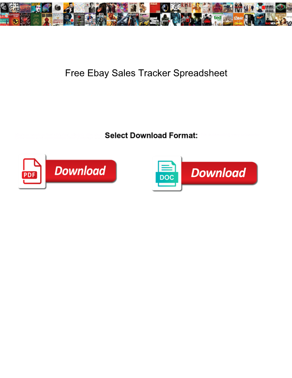 Free Ebay Sales Tracker Spreadsheet