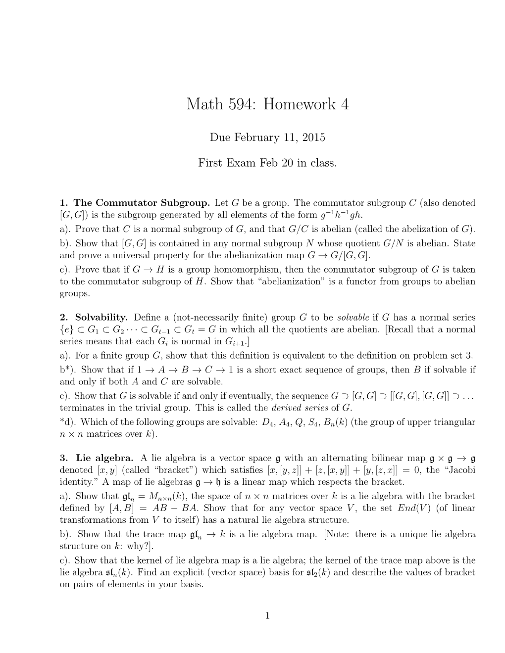 Math 594: Homework 4