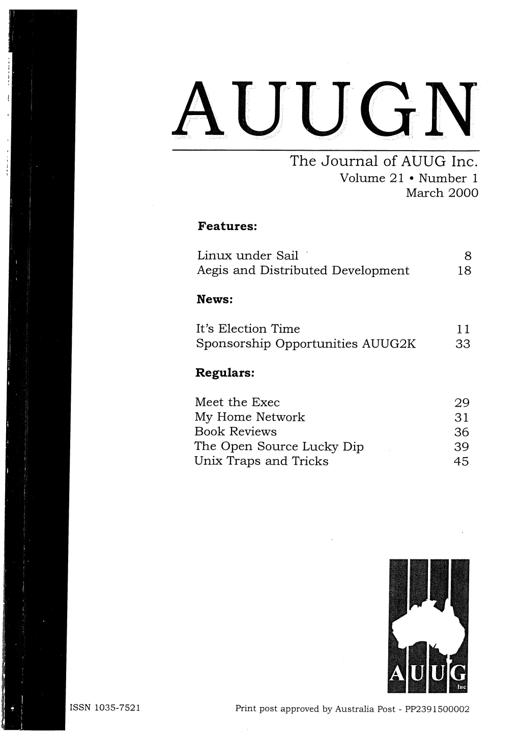 The Journal of AUUG Inc. Volume 21 ¯ Number 1 March 2000