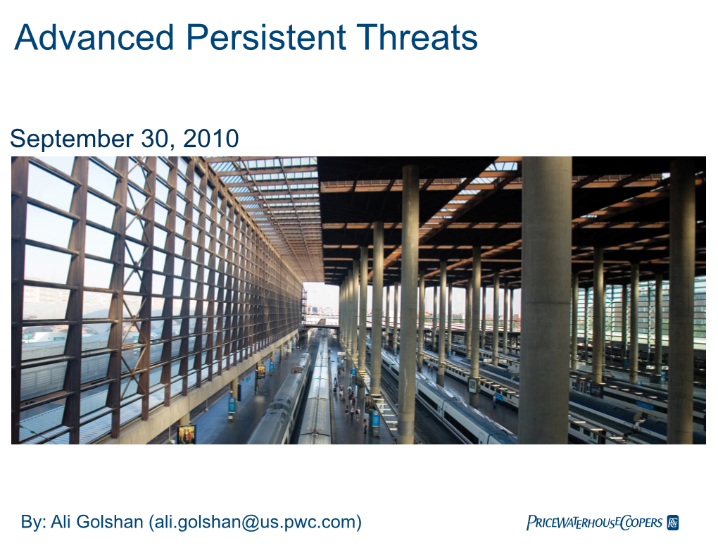 Advanced Persistent Threats