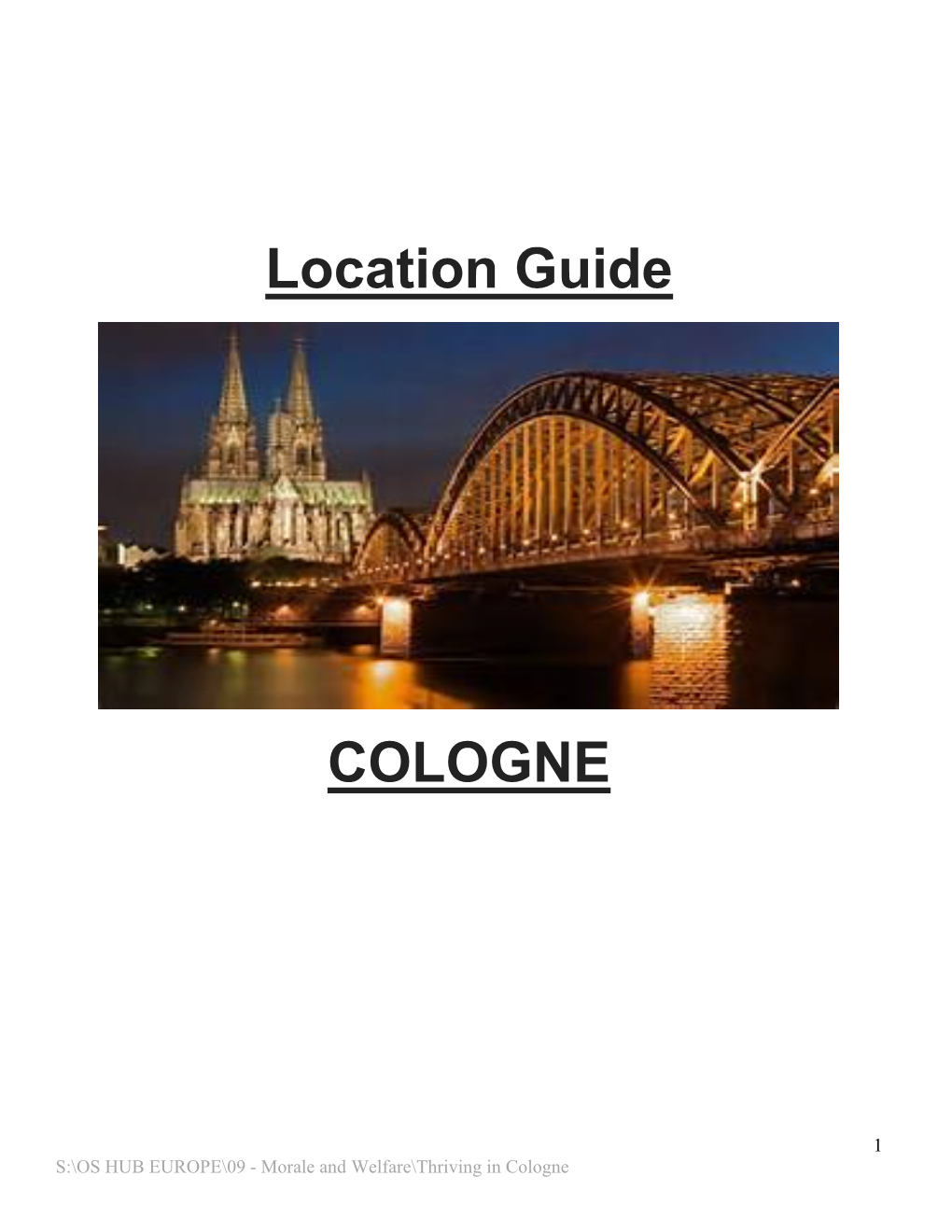 Cologne Guide