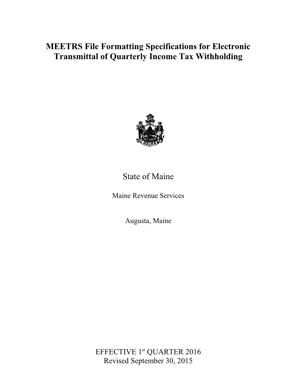 Maine ICESA File Formatting Specifications for Electronic Transmittal of Income Tax Withholding s2