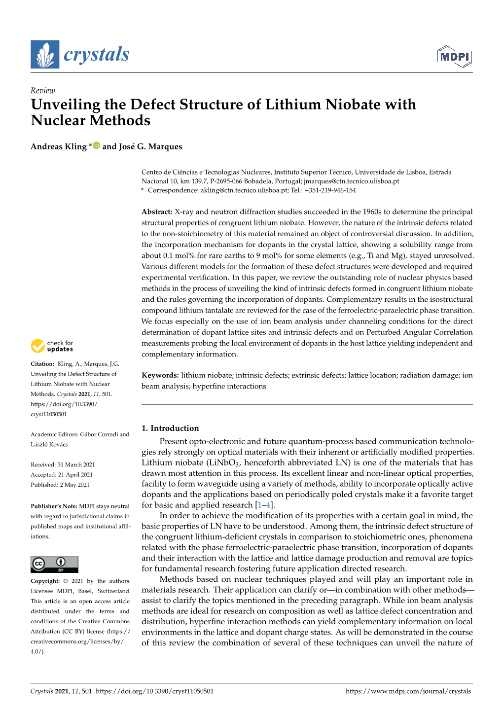 Unveiling the Defect Structure of Lithium Niobate with Nuclear Methods