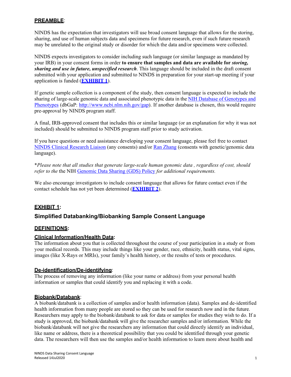 Sample Data Sharing Consent Form