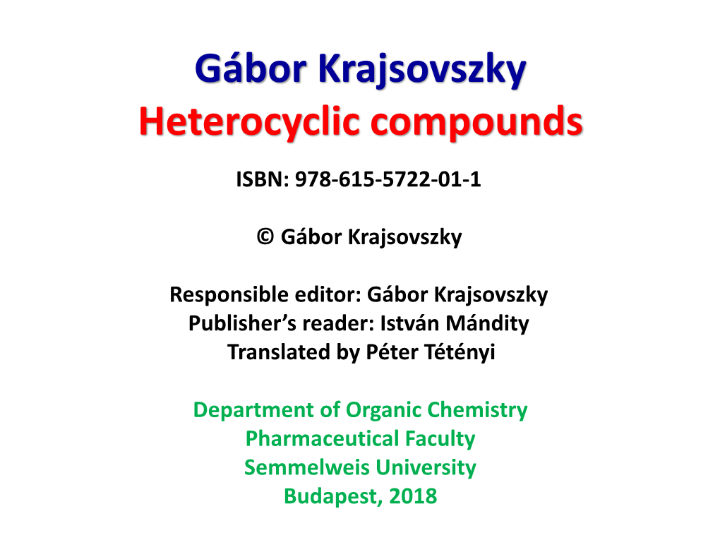 Heterocyclic Compounds