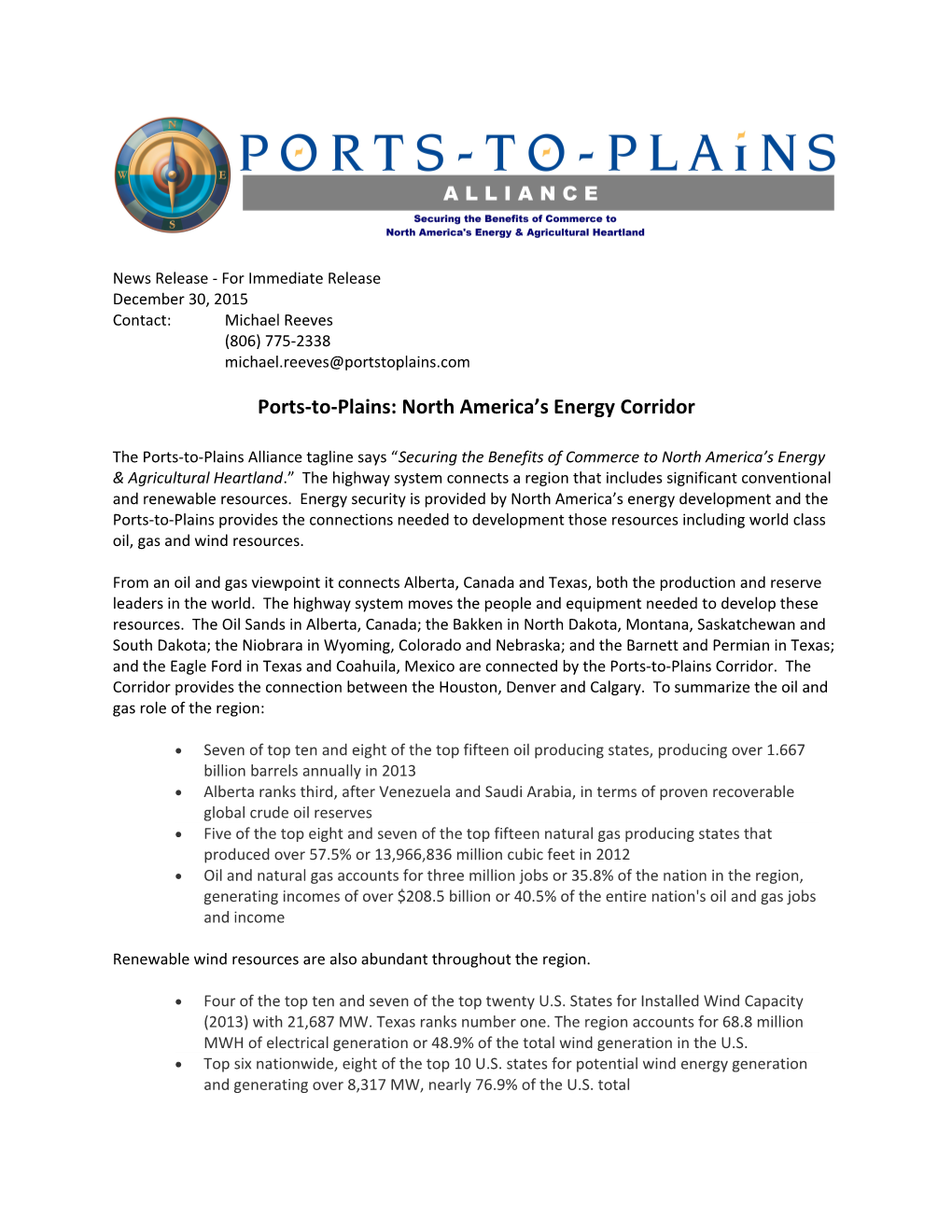 Ports-To-Plains: North America S Energy Corridor