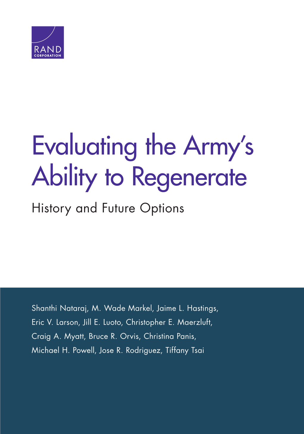 Evaluating the Army's Ability to Regenerate