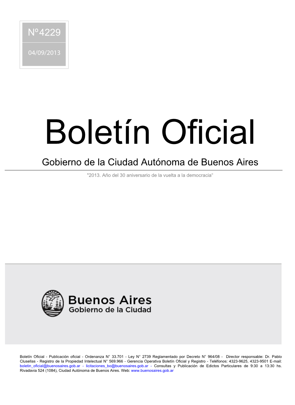 Gobierno De La Ciudad Autónoma De Buenos Aires Nº 4229