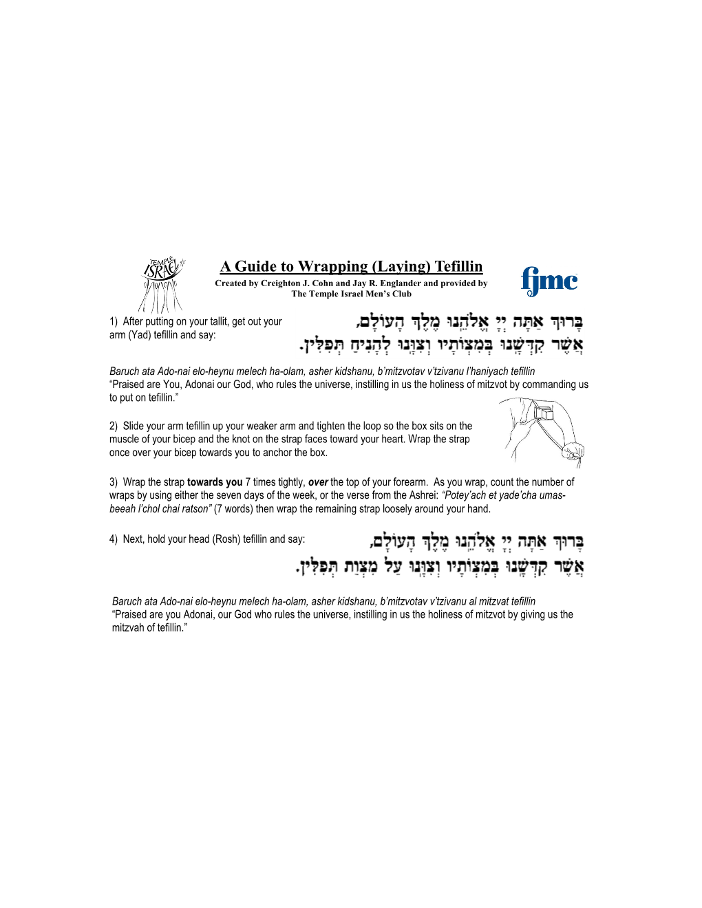 A Guide to Wrapping (Laying) Tefillin