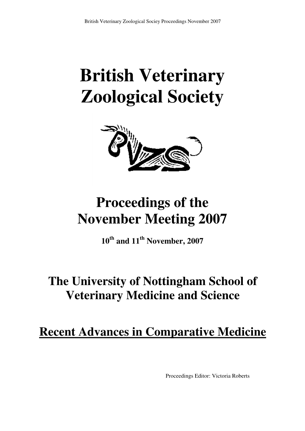 British Veterinary Zoological Society