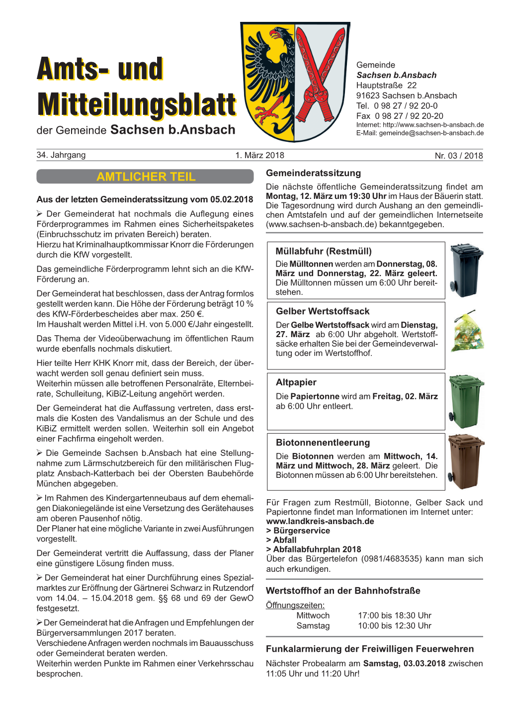 Und Mitteilungsblatt Amts