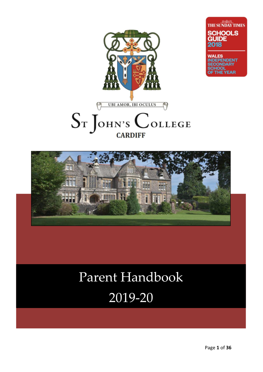 Parent Handbook 2019-20
