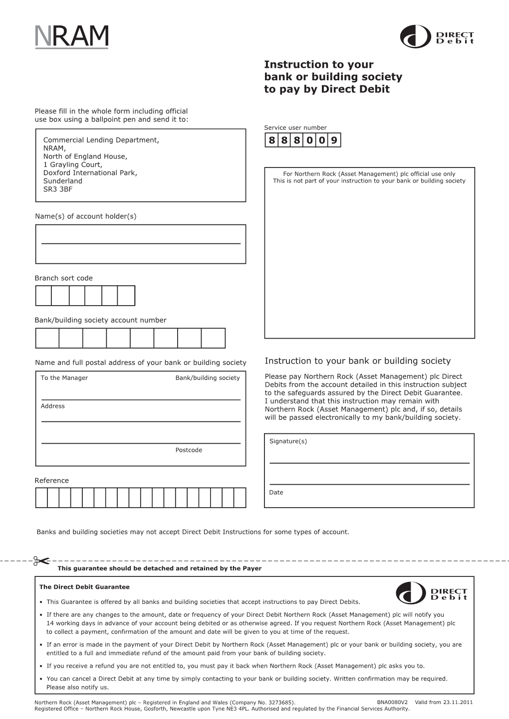 Instruction to Your Bank Or Building Society to Pay by Direct Debit