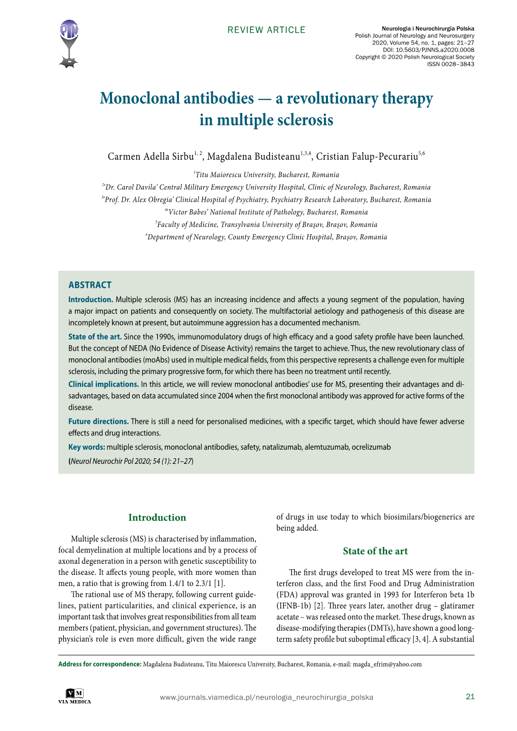 Monoclonal Antibodies — a Revolutionary Therapy in Multiple Sclerosis