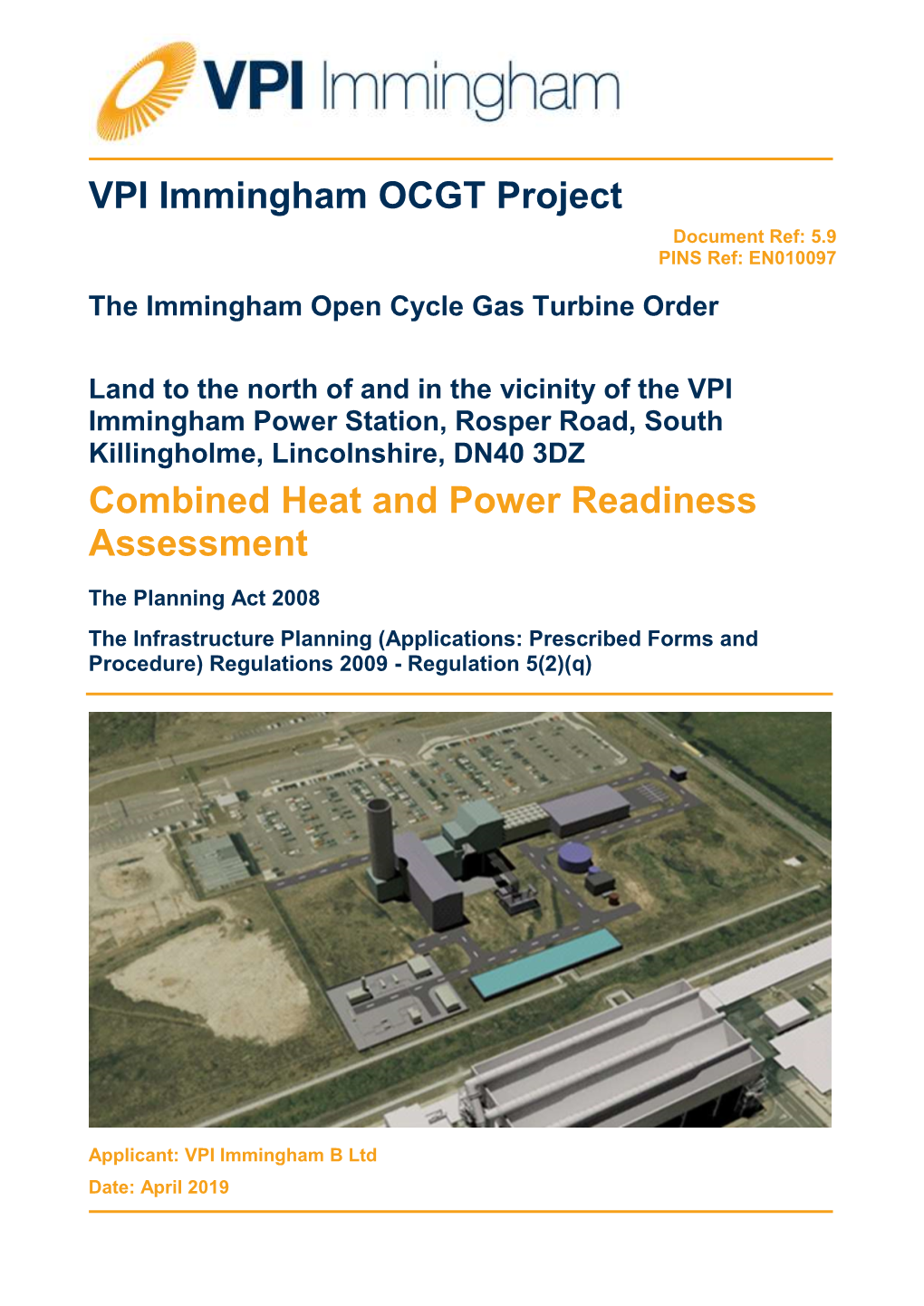 VPI Immingham OCGT Project Combined Heat and Power