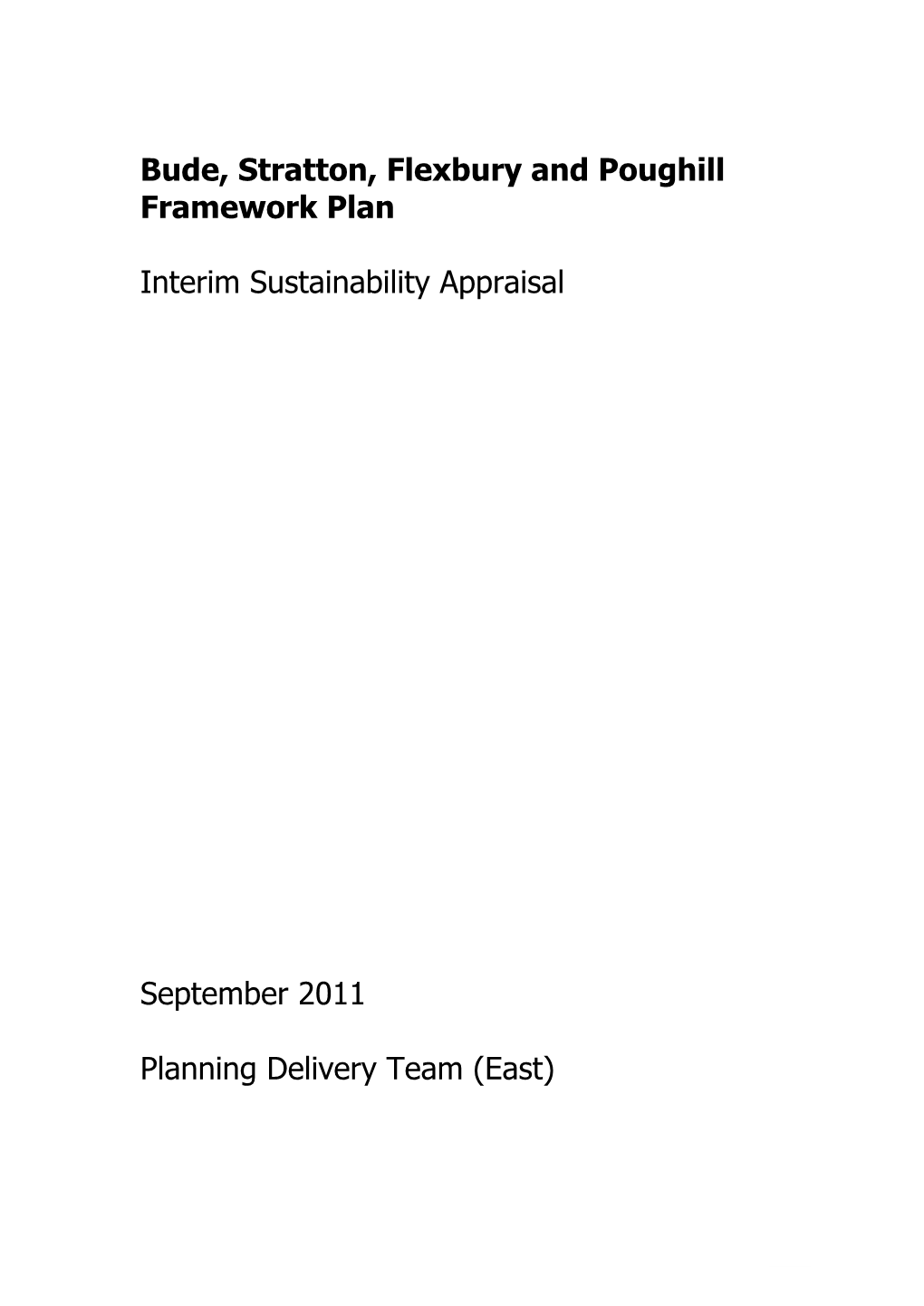 Bude, Stratton, Flexbury and Poughill Framework Plan